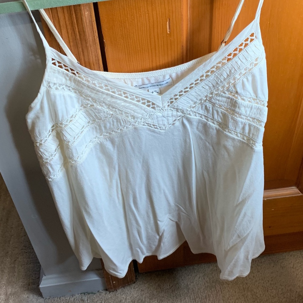 American Eagle Outfitters ivory/cream top
